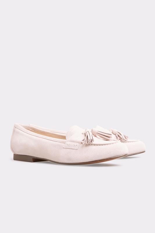 Tall  LTS Nude Suede Tassel Loafer