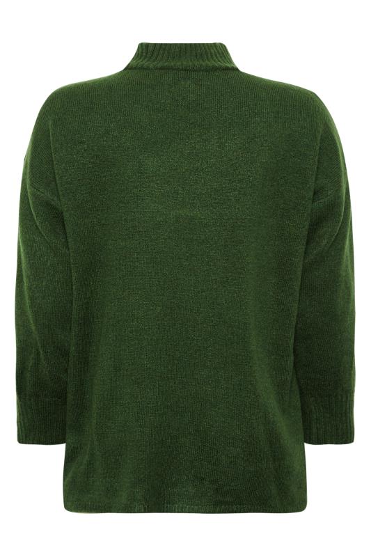 YOURS LUXURY Plus Size Green Batwing Jumper | Yours Clothing 8