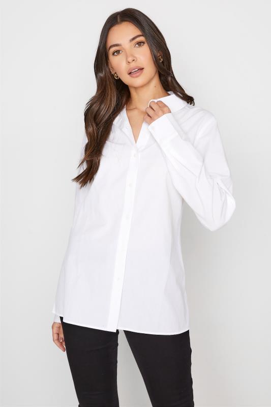 Tall  LTS White Cotton Shirt