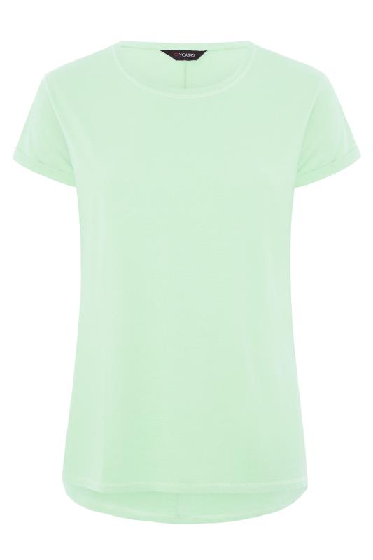 Sage Topstitch Short Sleeve T-Shirt | Yours Clothing 5