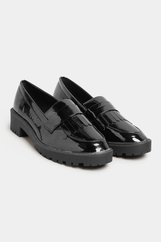 PixieGirl Black Patent Chunky Sole Loafers In Standard D Fit_A.jpg