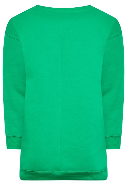 Plus Size Green 'USA' Slogan Sweatshirt | Yours Clothing 7