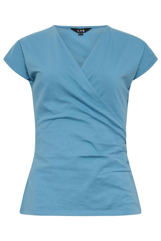 LTS Tall Women's 2 PACK Pink & Blue Short Sleeve Wrap Tops | Long Tall Sally 8