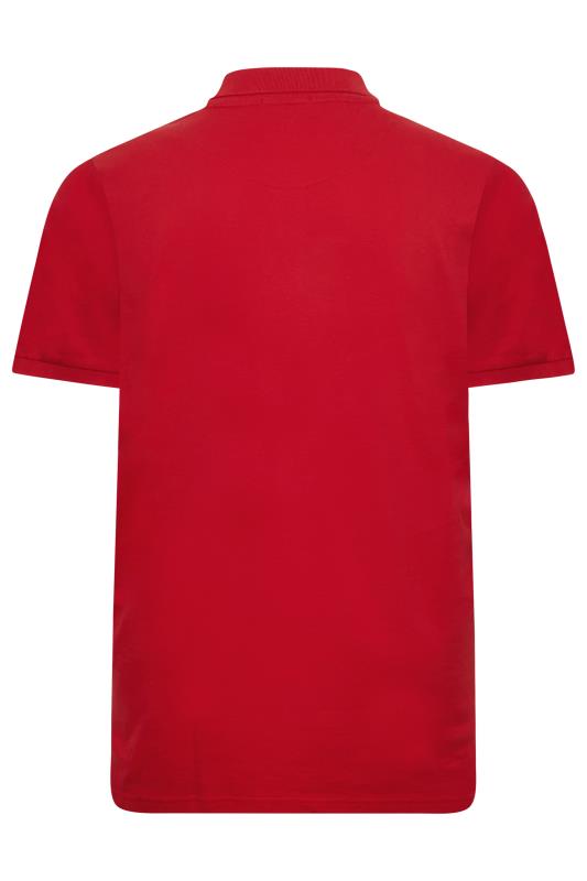 U.S. POLO ASSN. Big & Tall Red Polo Shirt | BadRhino  4
