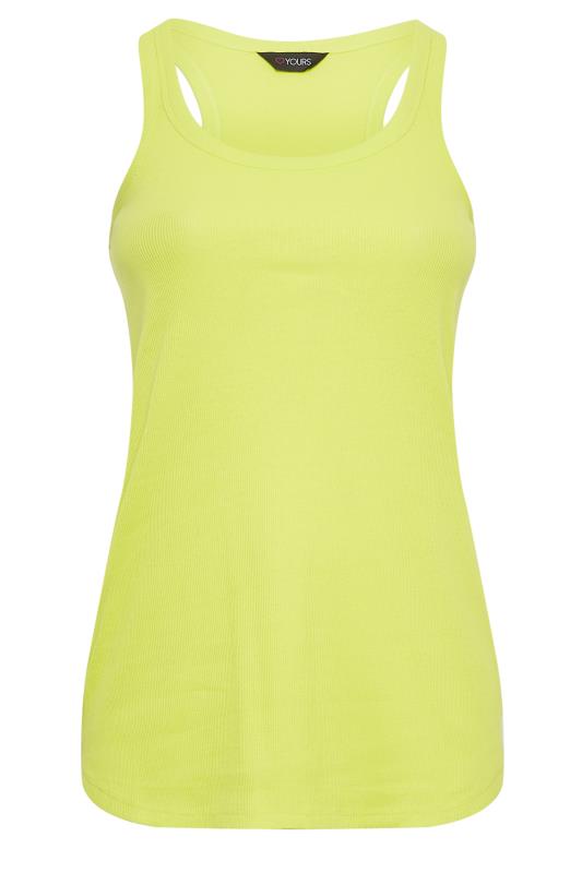 YOURS 2 PACK Plus Size Lime Green & Orange Vest Tops | Yours Clothing 11