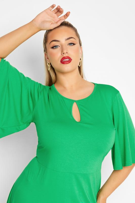 LIMITED COLLECTION Curve Green Keyhole Peplum Top 4