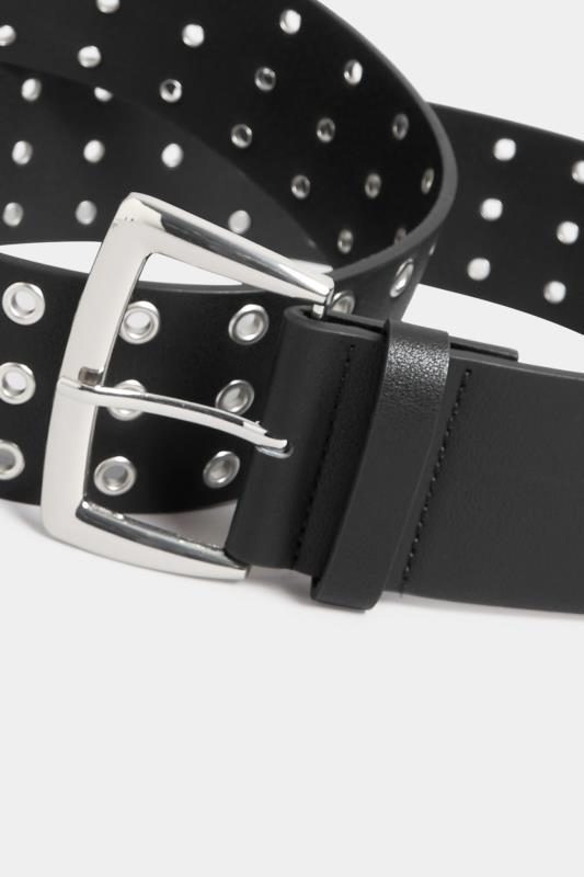 Black Stud Wide Buckle Belt | Yours Clothing 4