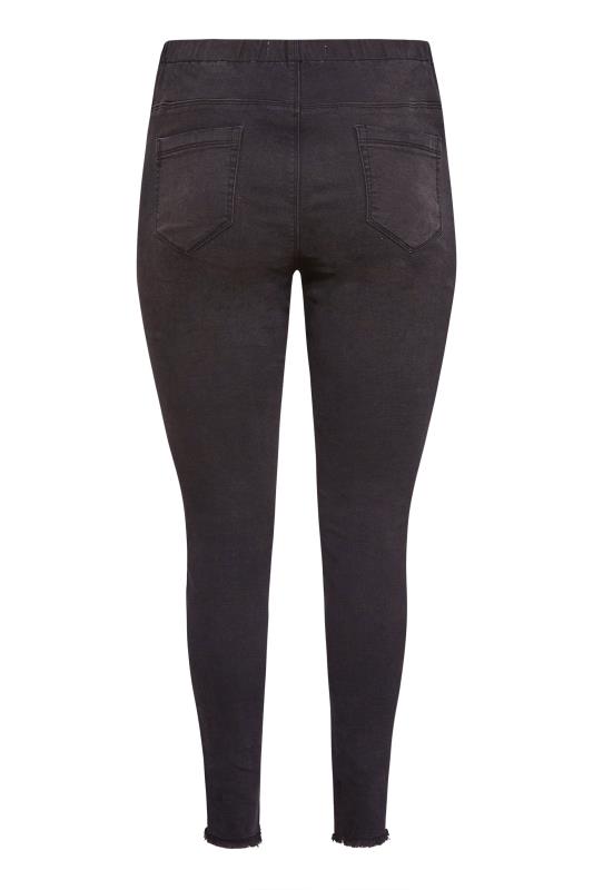 Plus Size Black Ripped Knee JENNY Jeggings | Yours Clothing 6