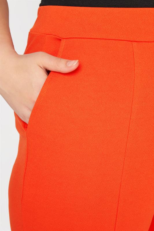 LIMITED COLLECTION Curve Bright Orange Split Hem Tapered Trousers 3