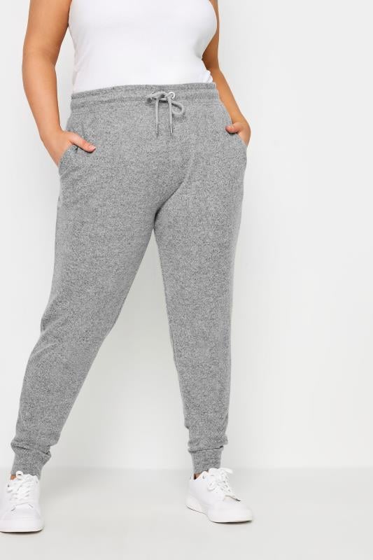 Plus Size  YOURS Curve Grey Soft Touch Joggers