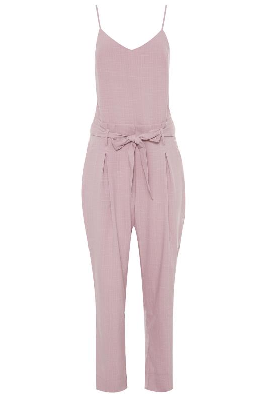 LTS Tall Pink Sleeveless Belted Jumpsuit 6