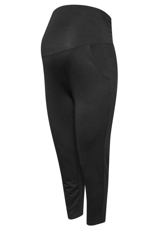 BUMP IT UP MATERNITY Curve Plus Size Black Harem Trousers | Yours Clothing  5