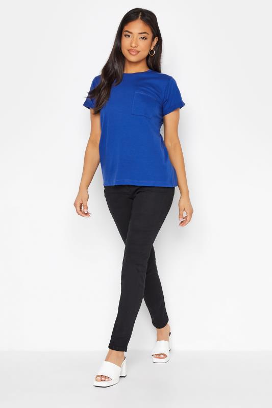 Petite Cobalt Blue Short Sleeve Pocket T-Shirt | PixieGirl 2