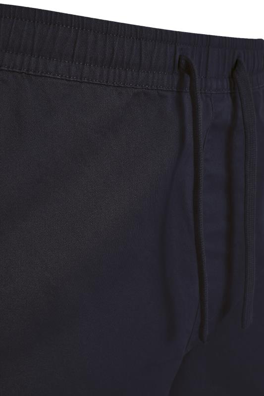 BadRhino Navy Blue Elasticated Waist Chino Shorts | BadRhino 5