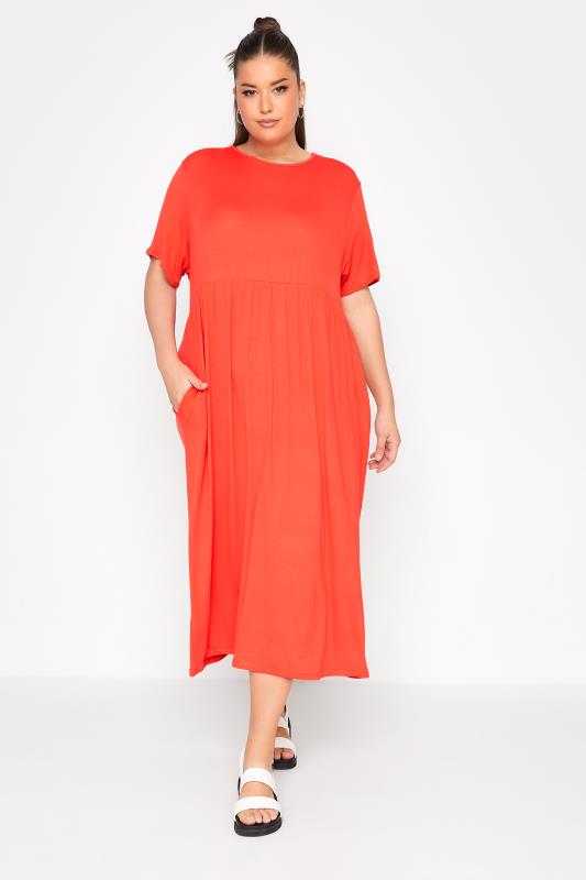 Plus Size  LIMITED COLLECTION Curve Orange Throw On Maxi Dress