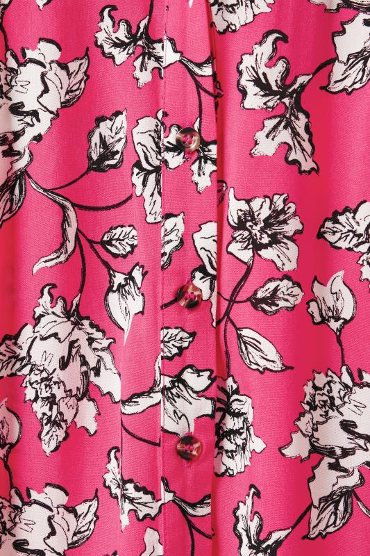 EVANS Plus Size Pink Floral Print Tunic | Evans 8