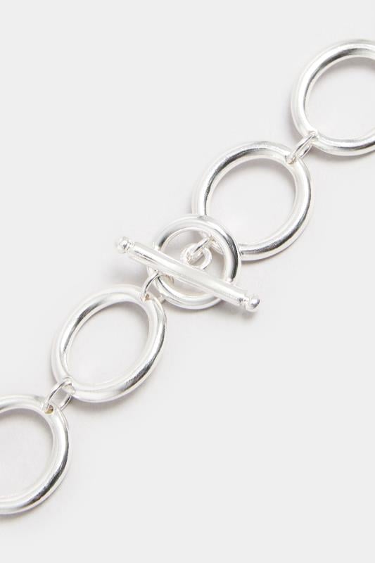 Silver Tone Circle Chain Bracelet | Yours Clothing 3