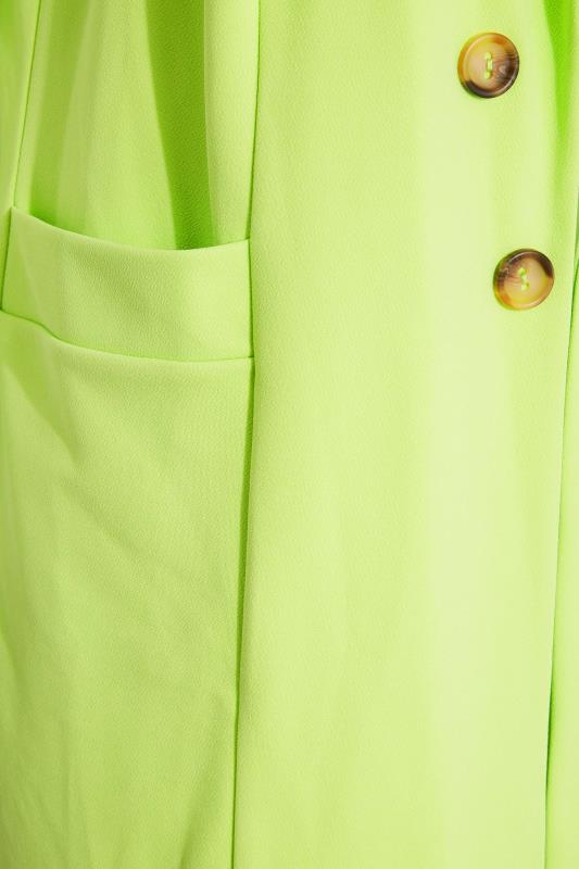 LIMITED COLLECTION Curve Lime Green Button Front Sleeveless Blazer 5
