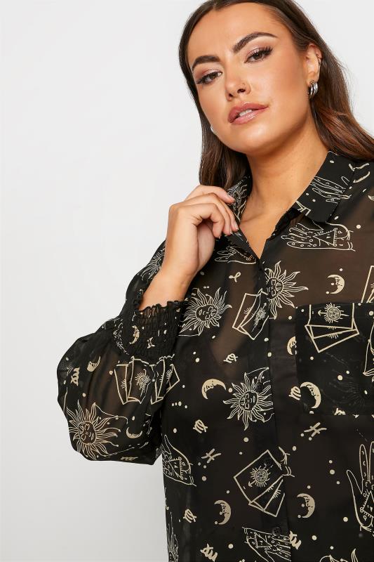 LIMITED COLLECTION Black Astrology Chiffon Shirt_Dr.jpg