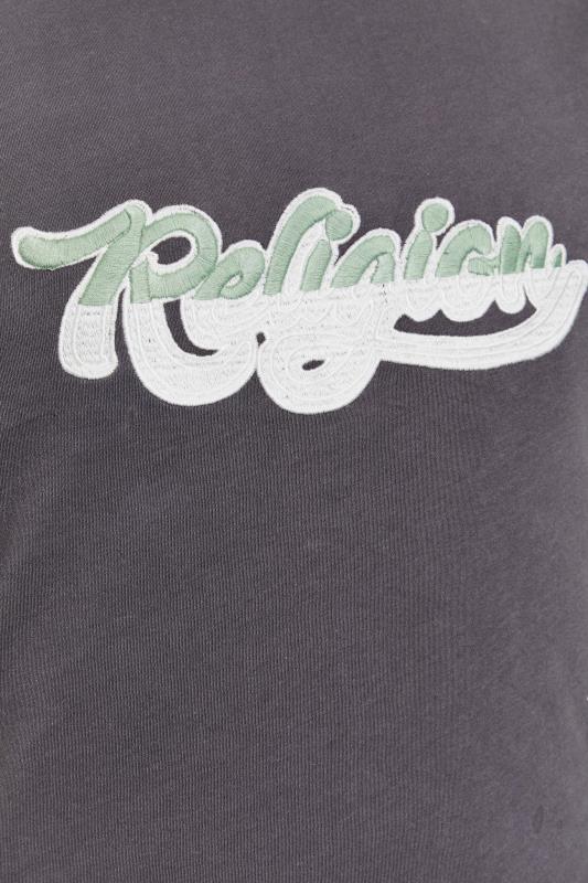 RELIGION Big & Tall Grey Slice Embroidered Logo T-Shirt 2