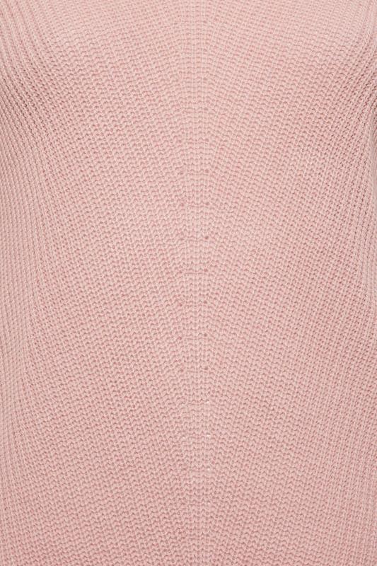 Curve Plus Size Womens Light Pink Long Sleeve Knitted Jumper | Yours Clothing 5