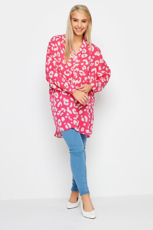 M&Co Pink Leopard Print Blouse | M&Co 2