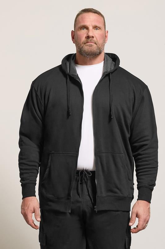 KAM Hoodie mit Reißverschluss - Schwarz