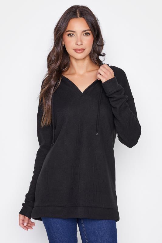  Grande Taille Long Tall Sally LTS Tall Black Notch Neck Hoodie