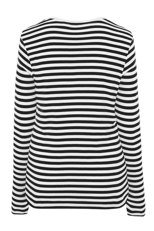 Tall Women's Black & White Stripe Long Sleeve T-Shirt | Long Tall Sally