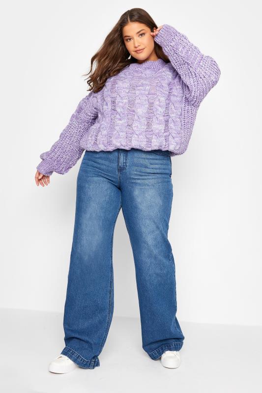 LTS Tall Lilac Purple Knit Jumper | Long Tall Sally 2