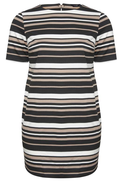 Curve Black Stripe Print Tunic Dress 5