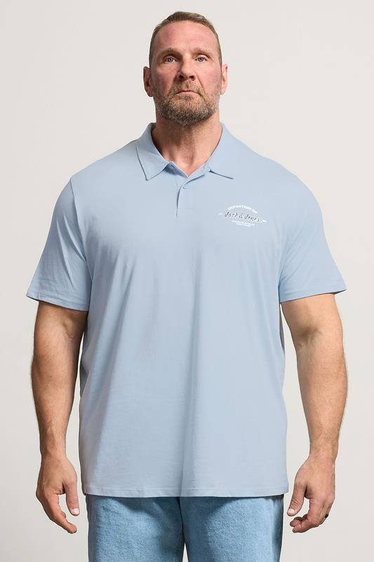  JACK & JONES Big & Tall Polo bleu ciel