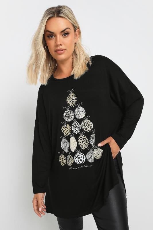 Black christmas tree jumper best sale