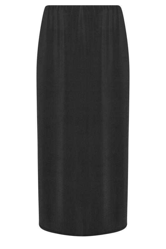 YOURS LONDON Plus Size Black Slinky Maxi Skirt | Yours Clothing 5