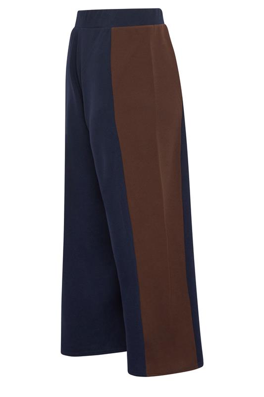 PixieGirl Petite Women's Navy Blue Side Panel Wide Leg Trousers | PixieGirl 6