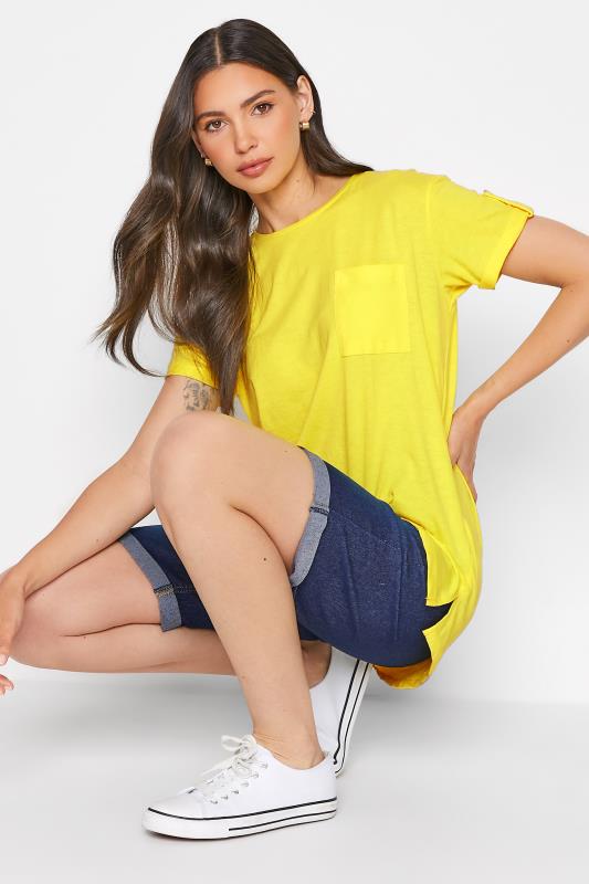 LTS Tall Bright Yellow Short Sleeve Pocket T-Shirt 4