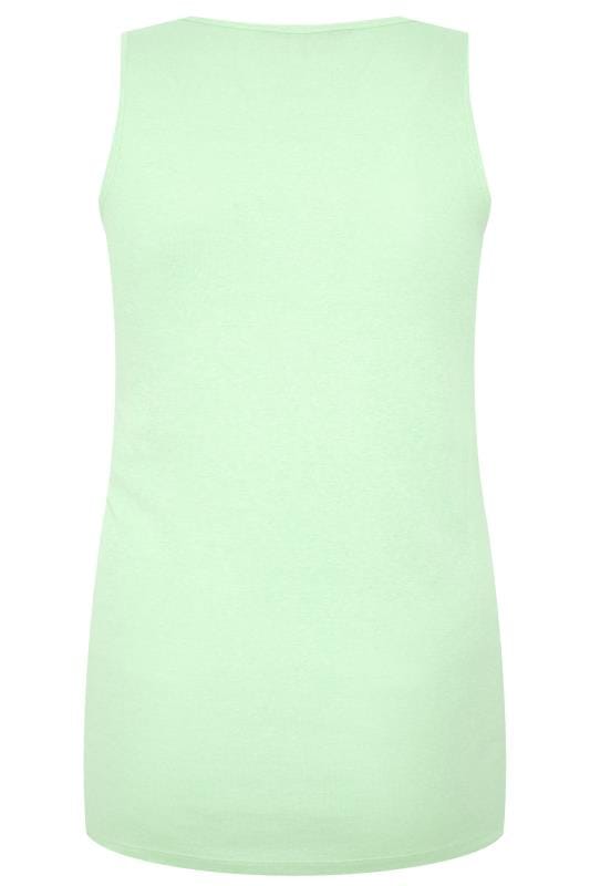 Mint Green Rib Vest Top | Your Clothing | Yours Clothing