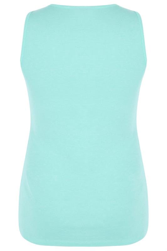 Aqua Blue Vest Top | Sizes 16 to 36 | Yours Clothing