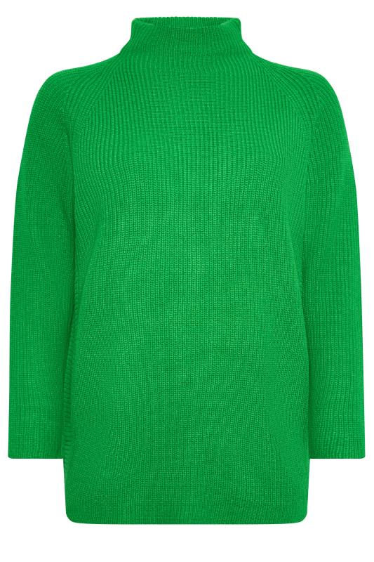 YOURS Plus Size Green Ribbed Knitted Jumper | Yours Clothing  5