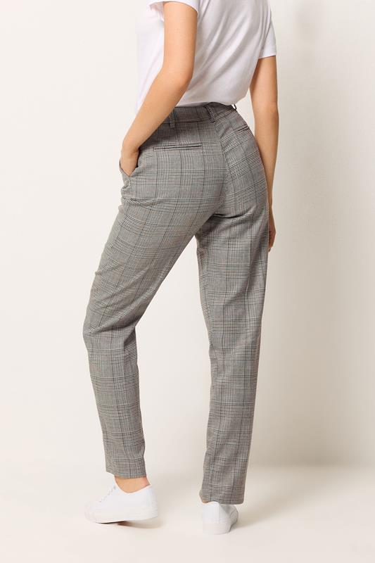 M&Co Brown Check Tailored Straight Leg Trousers | M&Co 2
