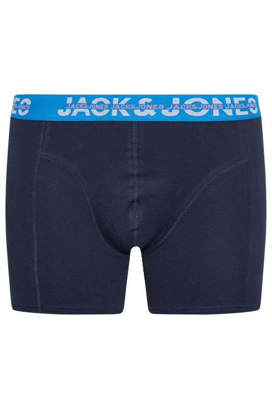 JACK & JONES Navy & Bright Blue 3 Pack Trunks | BadRhino 7