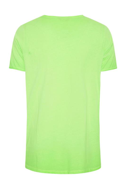 Curve Neon Green Raw Edge Basic T-Shirt_Y.jpg