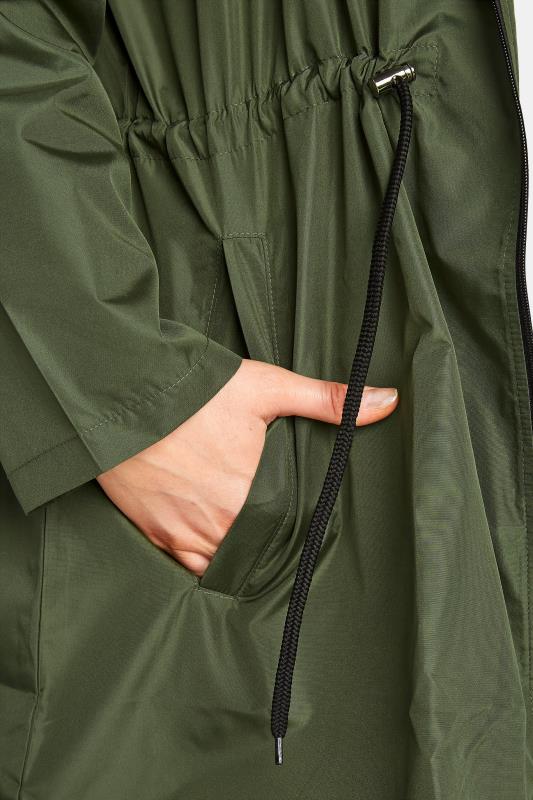 Plus Size Khaki Green Pocket Parka Jacket | Yours Clothing 4