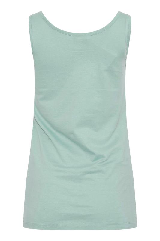 LTS Tall Women's Sage Green Broderie Anglaise Vest Top | Long Tall Sally 7