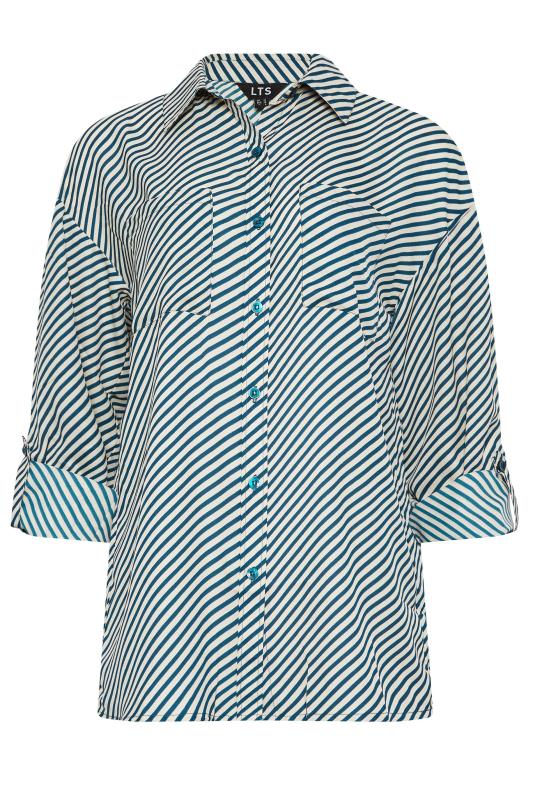 LTS Tall Teal Blue Stripe Shirt | Long Tall Sally  6