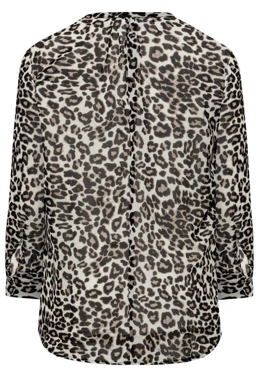 Plus Size Brown Animal Print Balloon Sleeve Shirt | Yours Clothing 7