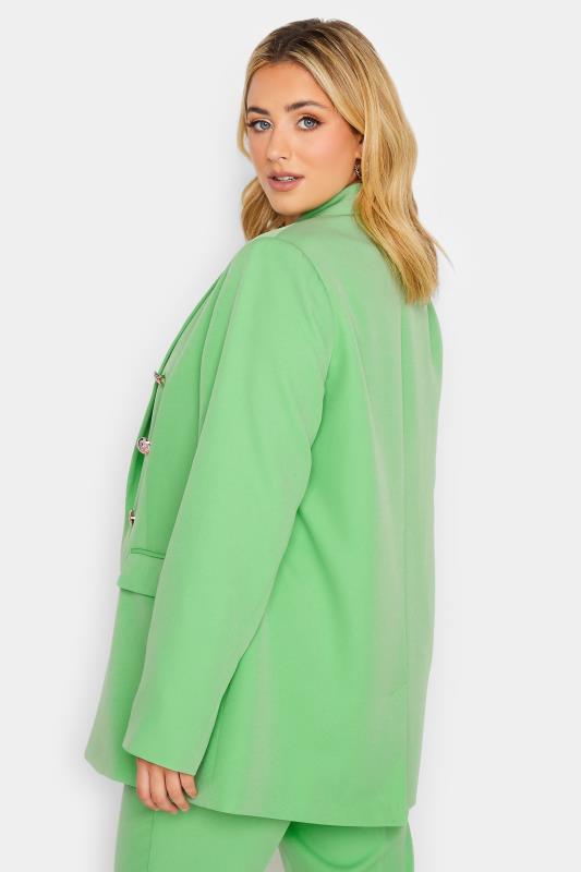 YOURS Plus Size Mint Green Military Blazer | Yours Clothing 4