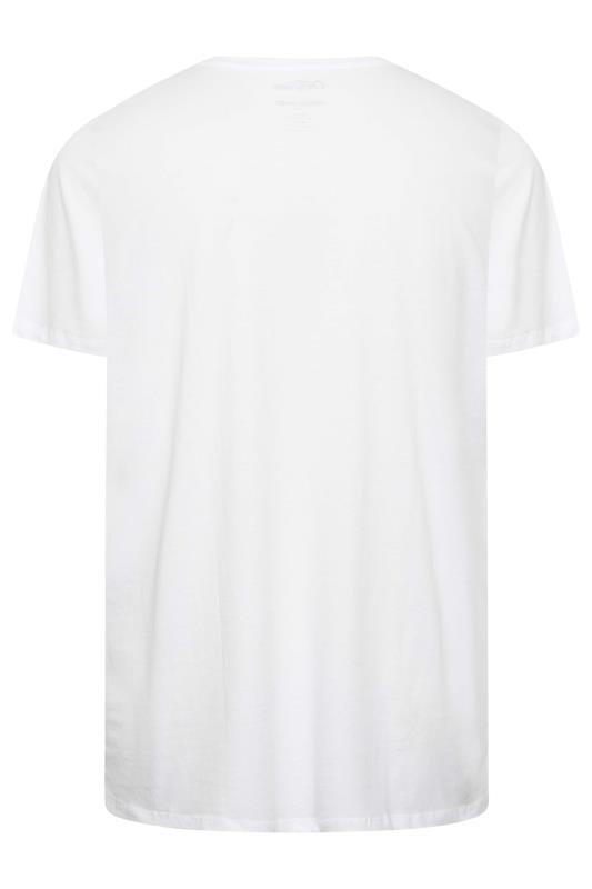 JACK & JONES Big & Tall White Christmas Mugshot T-Shirt | BadRhino 4