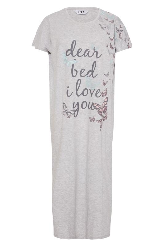 LTS Tall Grey 'Dear Bed, I Love You' Slogan Nightdress 5