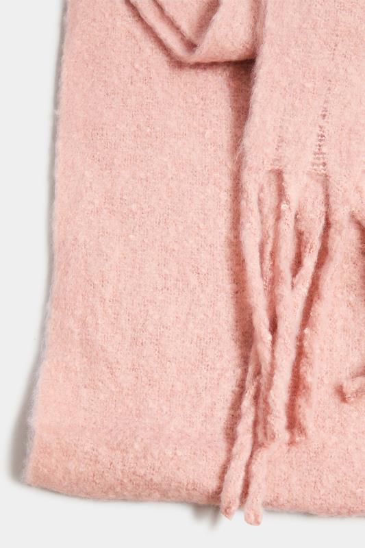 Blush Pink Super Soft Chunky Tassel Scarf | Yours Clothing 4